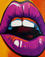 Pop Art Close-Up Stylized Lips Comic Style - Vibrant Pop Art Wall Decor for Bold Interior Statements 1
