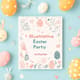 Pastel Illustrative Easter Party Invitation - Charming Springtime Design for Festive Gatherings & Creative Celebrations 6