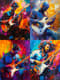 Impressionistic Portrait of a Man Playing Guitar - Vibrant Impressionistic Portrait Art for Creative Spaces and Personal Collections 1