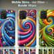 Mobile Skins Vortex Edition Bundle - Vibrant Mobile Phone Skins for Customizing and Protecting Devices 5
