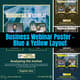 Business Webinar Poster Blue Yellow Layout - Professional Educational Poster and Training Manual Template for Engaged Learning and Brand Impact 6
