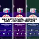 Nail Artist Digital Business Card - Editable Template - Sleek Brand Identity for Beauty Professionals and Creative Entrepreneurs 3