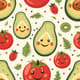 100 Organic Bounty Patterns - Vibrant Harvest-Themed Food and Fruit Pattern Collection for Designers and Creators 6
