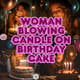 Woman Blowing Candle on Birthday Cake - Cinematic Stock Video for Celebrations and Event Storytelling 1
