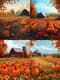 Autumn Pumpkin Patch - Serene Autumn Landscape Art for Seasonal Decor and Creative Projects 4