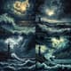 Stormy Sea with Waves Pixel Artwork - Vibrant Pixel Art Landscapes for Creators and Digital Designers 1