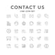 Contact Us Icons - Line Style Icon Pack - Sleek Minimalist Icons for Creative UI and Business Communication 1
