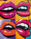 Pop Art Close-Up Stylized Lips Comic Style - Vibrant Pop Art Wall Decor for Bold Interior Statements 5