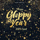 Gold Festive Happy 2025 New Year Card - Elegant Holiday Invitation for Celebrations and Greetings 6