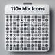 110+ Mix Icons - Versatile PixelGlyph Icon Set for Creative and Professional Projects 4