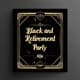 Black and Gold Elegant Retirement Party Flyer - Sophisticated Invitation Template for Memorable Retirement Celebrations 1