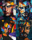 Dark Intense Abstract Male Portrait - Moody Abstract Portrait Art for Creative Projects and Personal Branding 3