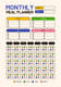 Monthly Meal Planner - Colorful Blue & Yellow Design - Vibrant Health & Fitness Planner for Personal and Professional Use 4
