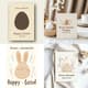 Brown Minimalist Happy Easter Card - Elegant Seasonal Invitation Design for Personal and Business Use 6