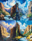 Striking Mountain View - Captivating Sunlit Mountain Landscape Art for Timeless Decor and Creative Projects 1