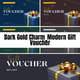 Dark Gold Charm Modern Gift Voucher - Elegant Virtual Certificate for Business & Personal Rewards 2025 3