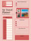 Bullet Escape Pink Itinerary Travel Journal - Stylish Travel Planner for Efficient Vacation Organization and Personal Adventures 1