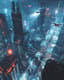 Nighttime Aerial View of a Futuristic City - Immersive Sci-Fi Digital Art for Creative and Commercial Projects 6