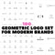 100 Geometric Logo Set for Modern Brands - Sleek Brand Logo Templates for Professional Identity and Business Growth 3