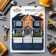 Roofing Company Flyer - Promotional A4 Template - Versatile Marketing Design for Contractors and Building Professionals 1