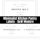 Minimalist Kitchen Pantry Labels - B&W Modern - Sleek Food & Drink Packaging Templates for Professional Branding 5