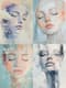 Gentle Pastel Abstract Female Portrait - Soft Abstract Portrait Art for Creative Projects and Artistic Spaces 4
