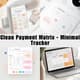 Clean Payment Matrix - Minimal Tracker - Sleek Financial Planner for Organized Budget Management and Wealth Tracking 1