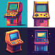 Retro Arcade Machine Pixel Icon - Vibrant Pixel Art Icon for Gamers and Digital Creators 3