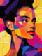 Vector Art Style Digital Portrait of a Woman - Elegant Digital Portrait for Creative Projects and Personal Branding 1
