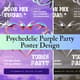 Psychedelic Purple Party Poster Design - Vibrant Corporate & Social Event Templates for Impactful Presentations 3