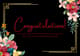 Pink Red Floral Congratulations Card - Elegant Graduation Greeting for Personal and Professional Celebrations 1