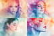 Watercolor Effect Digital Portrait of a Woman - Expressive Digital Portrait Art with Watercolor Style for Creatives and Designers 1