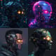 Futuristic Cyborg Pixel Portrait - Creative Pixel Art Portraits for Digital Artists and Game Designers 4