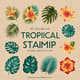 Tropical Stamp Brush Collection - Vibrant Digital Brushes for Lush, Tropical-Inspired Artwork and Design Projects 5