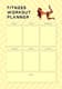 Peach Patterned Fitness Planner Sheet - Stylish Workout Plan Templates for Health & Lifestyle Success 1