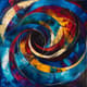 Kinetic Abstract Swirling Energetic Forms - Dynamic Abstract Art for Creative Spaces and Visual Impact 6