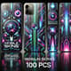 Mobile Skins Quantum Series - Sleek Futuristic Mobile Phone Skins for Personal and Commercial Use 4