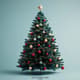 Classic Christmas Tree Render - Premium 3D Holiday Scene for Designers and Seasonal Visuals 5