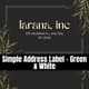 Simple Address Label Green & White - Clean, Professional Shipping Labels for Retail & Business Packaging 4