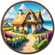 10 Enchanted Huts Free Sticker Pack - Charming Vinyl-Style Home and Castle Stickers for Creative Projects 3