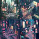 Sprawling Metropolis Pixel Cityscape - Vibrant Pixel Art Landscapes for Game Developers and Digital Creators 1