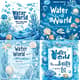 Water World Blue Aqua Activity List - Inspirational Bucket List Planner for Goal Mapping and Personal Growth 1