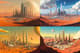 Futuristic City on Mars with Domes and Rovers - Sci-Fi Exploration Illustration for Visionary Creators and Space-Themed Projects 3