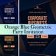 Orange Blue Geometric Party Invitation - Modern Business & Event Invitation Template for Professional Communications 5