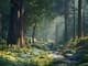 Elderwood Primeval Forest Light - Digital Realistic Landscape Art for Immersive Environmental Projects 6
