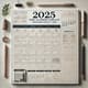 2025 Desk Calendar Template - Organized Monthly View - Minimalist Editable Calendar for Efficient Planning and Professional Use 1
