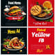 Food Menu Ad - Yellow Red FB Style - Vibrant SocialReach Facebook Post Template for Engaging Food Promotions 6