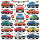20+ Cars Themed Clipart Editable Pack - Versatile Travel & Transportation Graphics for Designers and Creators 1
