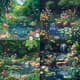 Lush Garden Pixel Landscape with Flowers - Vibrant Pixel Art Scenery for Digital Creators and Game Developers 4