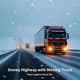 Snowy Highway with Moving Truck - Cinematic Stock Video for Dynamic Sports and Fitness Visuals 4